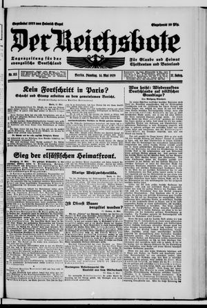 Der Reichsbote vom 14.05.1929
