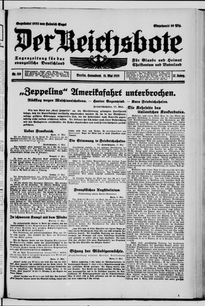 Der Reichsbote vom 18.05.1929