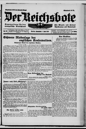 Der Reichsbote on Jun 1, 1929