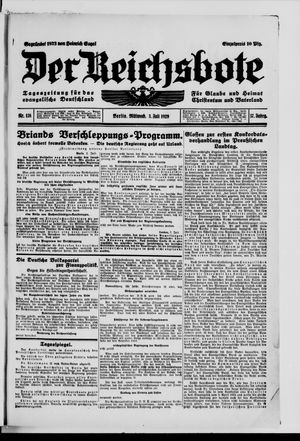 Der Reichsbote vom 03.07.1929