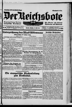 Der Reichsbote vom 14.07.1929