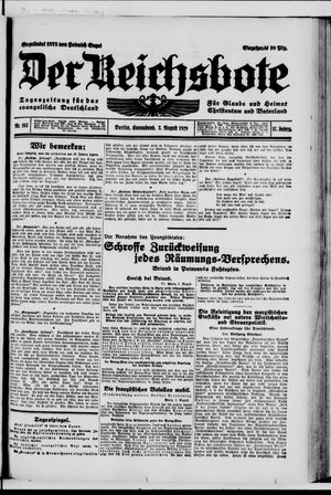 Der Reichsbote vom 03.08.1929