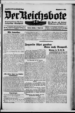 Der Reichsbote vom 04.08.1929