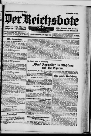 Der Reichsbote vom 10.08.1929