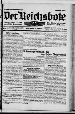 Der Reichsbote vom 14.08.1929