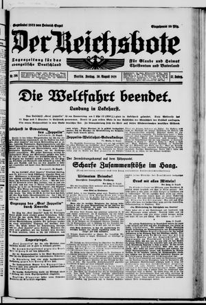 Der Reichsbote vom 30.08.1929