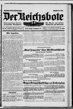 Der Reichsbote vom 13.09.1929