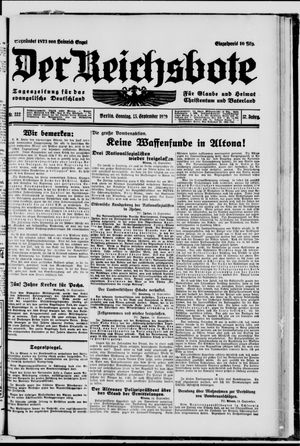 Der Reichsbote vom 15.09.1929