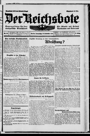 Der Reichsbote vom 19.09.1929