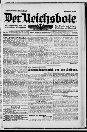 Der Reichsbote vom 24.09.1929