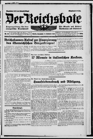 Der Reichsbote vom 28.09.1929