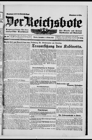Der Reichsbote vom 05.10.1929