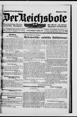 Der Reichsbote vom 13.10.1929