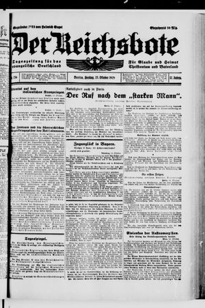 Der Reichsbote vom 25.10.1929