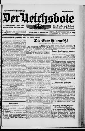 Der Reichsbote on Nov 22, 1929