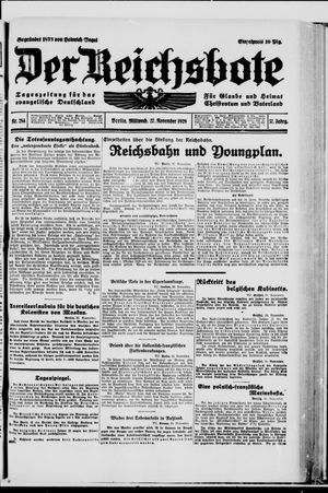 Der Reichsbote vom 27.11.1929