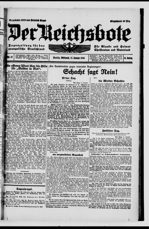 Der Reichsbote vom 15.01.1930