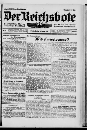 Der Reichsbote vom 24.01.1930