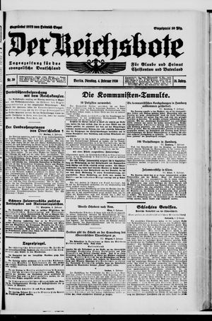 Der Reichsbote vom 04.02.1930