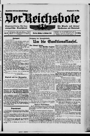 Der Reichsbote vom 14.02.1930