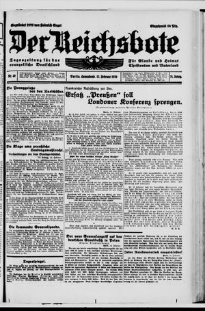 Der Reichsbote vom 15.02.1930
