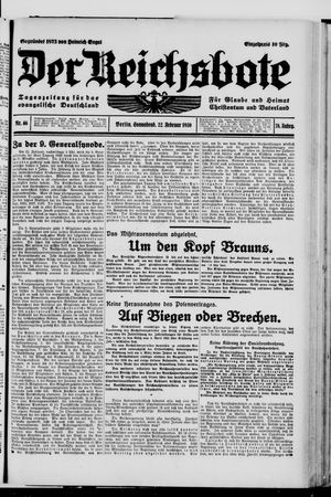 Der Reichsbote vom 22.02.1930