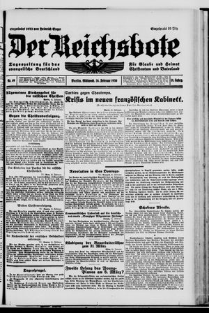 Der Reichsbote vom 26.02.1930