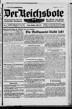 Der Reichsbote vom 04.03.1930