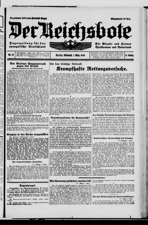 Der Reichsbote vom 05.03.1930