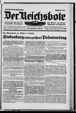Der Reichsbote vom 20.03.1930