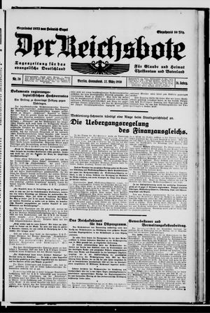 Der Reichsbote vom 22.03.1930