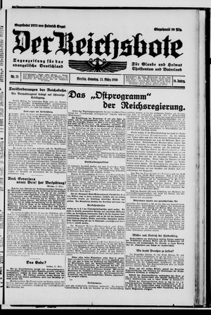 Der Reichsbote vom 23.03.1930