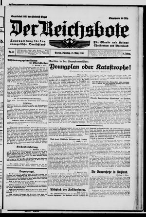 Der Reichsbote on Mar 25, 1930