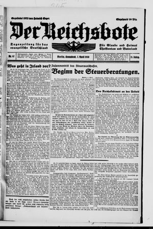 Der Reichsbote vom 05.04.1930