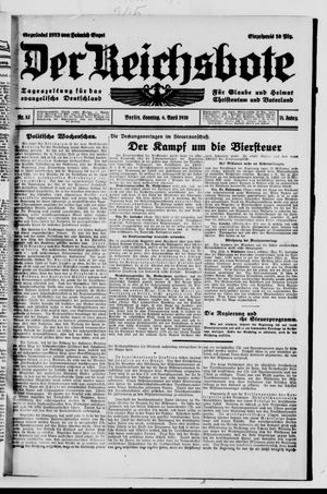 Der Reichsbote on Apr 6, 1930