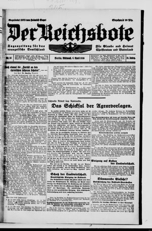Der Reichsbote vom 09.04.1930