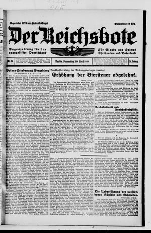 Der Reichsbote vom 10.04.1930