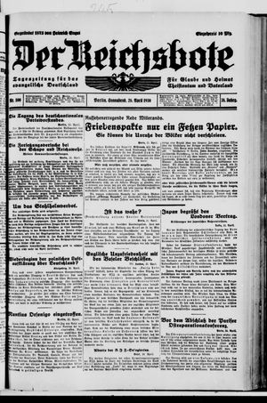 Der Reichsbote on Apr 26, 1930