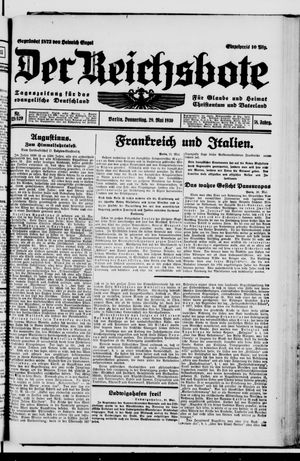 Der Reichsbote vom 29.05.1930