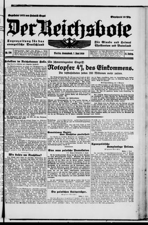 Der Reichsbote vom 07.06.1930