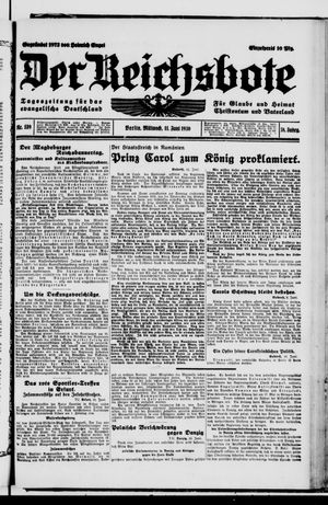 Der Reichsbote vom 11.06.1930