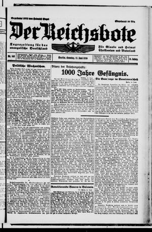 Der Reichsbote vom 15.06.1930
