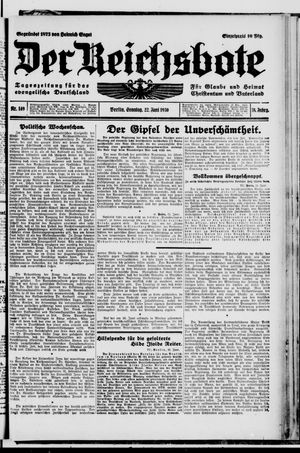 Der Reichsbote vom 22.06.1930