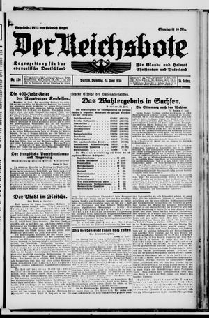 Der Reichsbote vom 24.06.1930