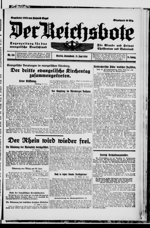 Der Reichsbote vom 28.06.1930