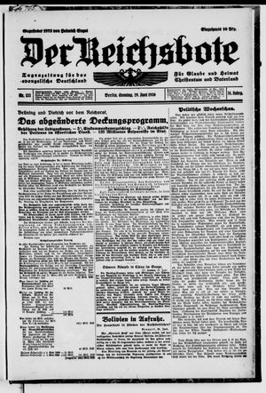 Der Reichsbote vom 29.06.1930