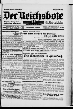 Der Reichsbote vom 15.07.1930
