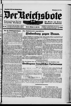 Der Reichsbote vom 16.07.1930