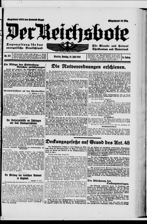 Der Reichsbote vom 18.07.1930