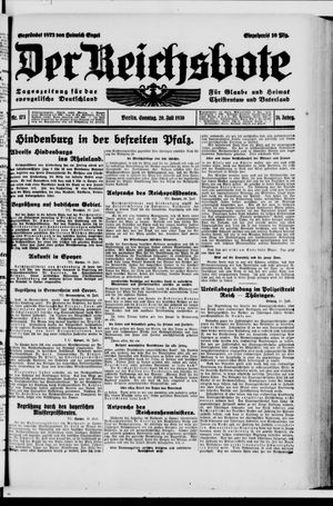 Der Reichsbote vom 20.07.1930
